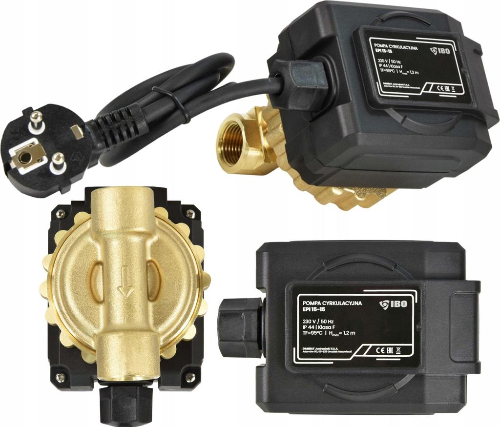 IBO | Zirkulationspumpe EPI DN15 - 1/2" - Energiesparend - Leiser Betrieb - Trinkwasser geeignet