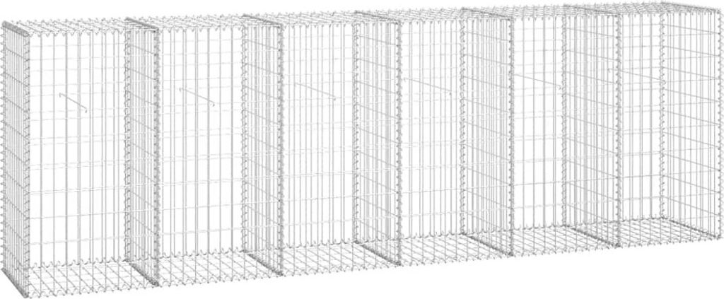 vidaXL Mur de gabions avec couverture Acier galvanisé Image du produit 