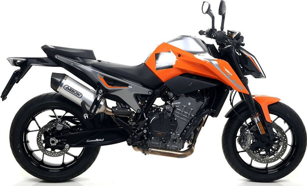 ARROW Rennsport Slip-On Auspuff aus Aluminium mit Carbon-Endkappe für KTM 890 Duke R