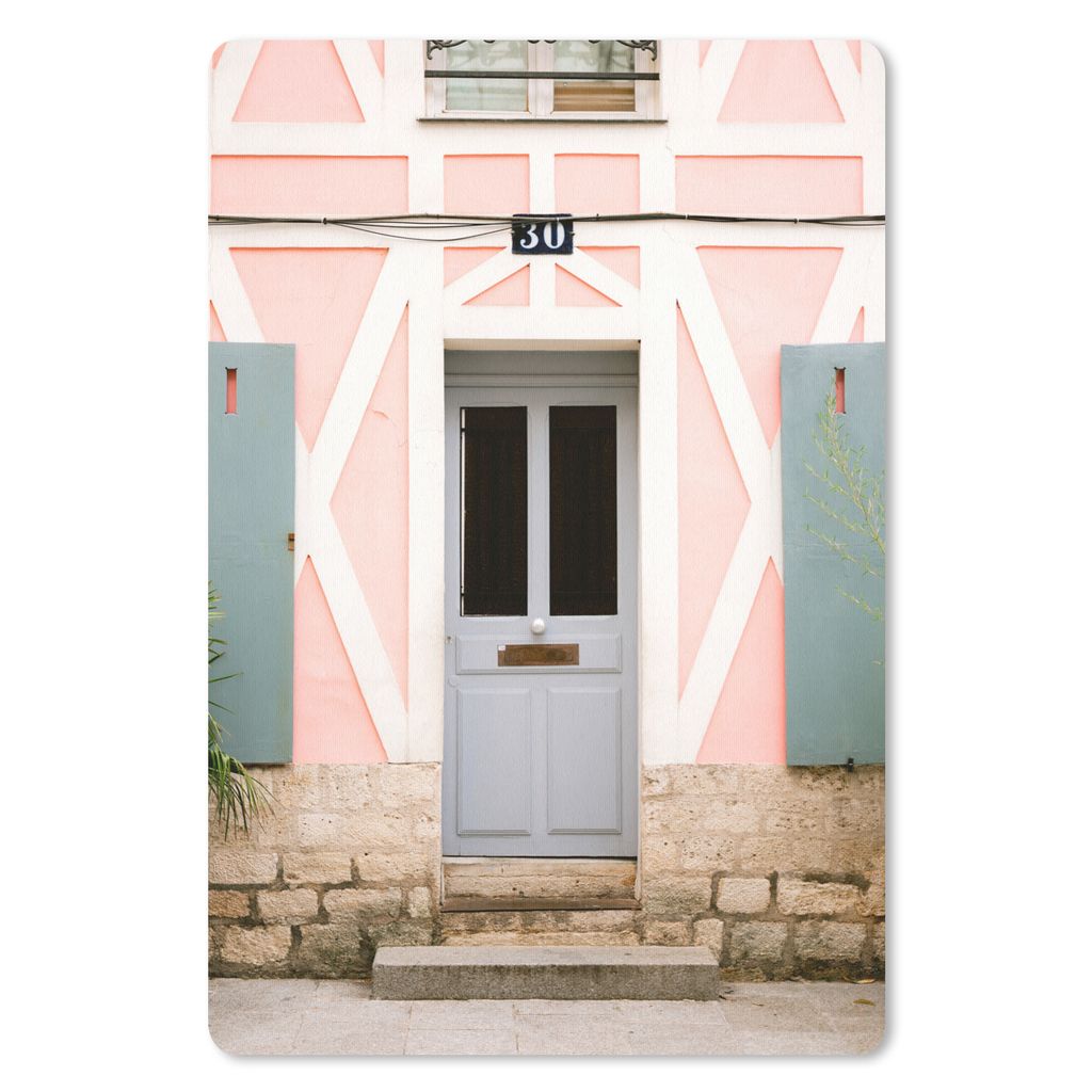 MuchoWow Mauspad Mousepad Rosa - Tür - Architektur - Haus 40x60 cm - Mousepads - Maus Mat - Pad - Mausunterlage - Schreibtisch Accesoire