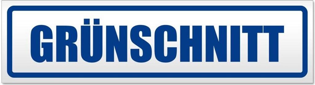 Kiwistar Grünschnitt Magnetschild Schild magnetisch - 20cm Verkehrsblau - Magnetfolie für Auto PKW Kfz