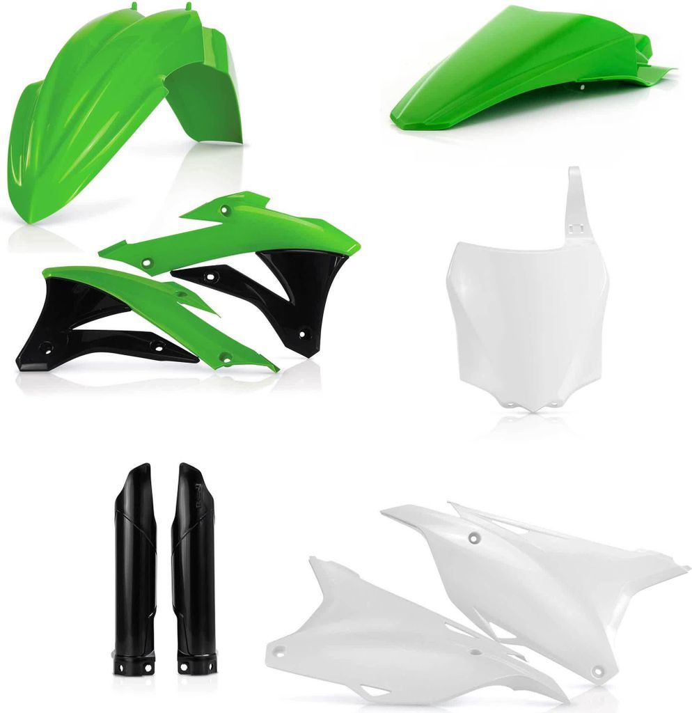 ACERBIS Verkleidungssatz 9 Teile 2016 Modell Grün/Weiß für KAWASAKI
