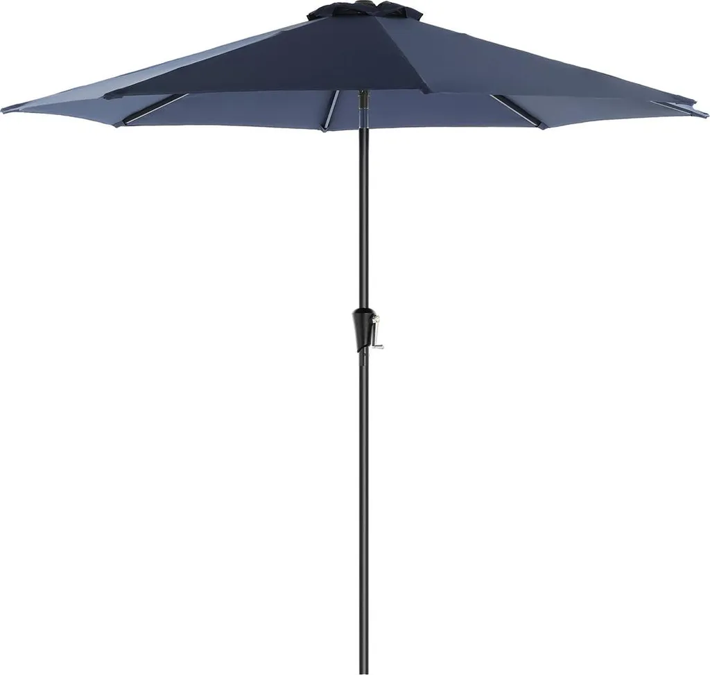 Parasol bleu marine 3m double toit - Grande résistance au vent et stable