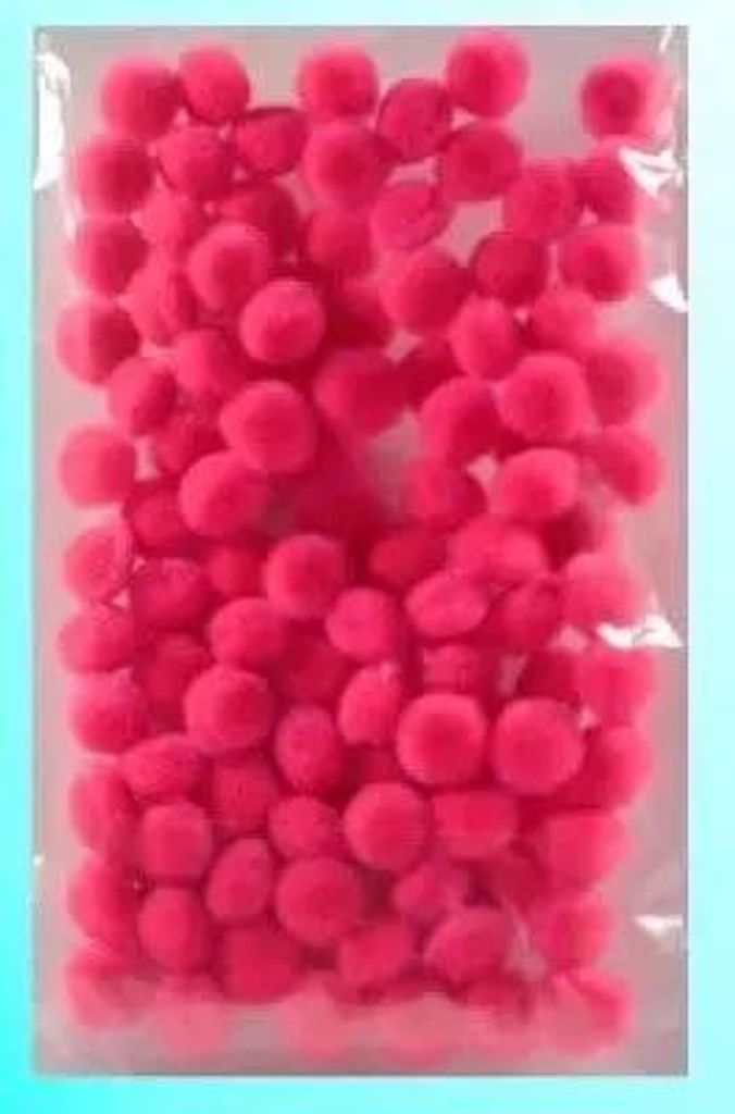Rosa Pompons, 10 mm, 100 Stück – Galeria Hobby