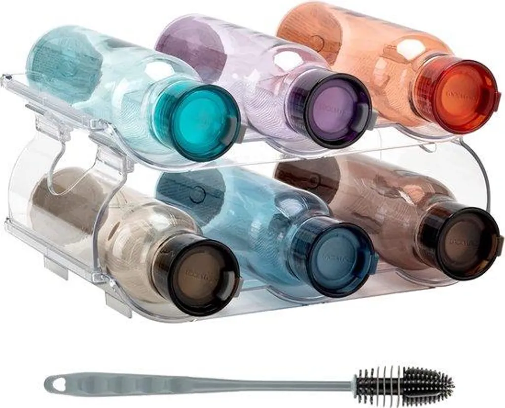 Rangement de cuisine pour bouteilles - Organisateur frigo 2 niveaux