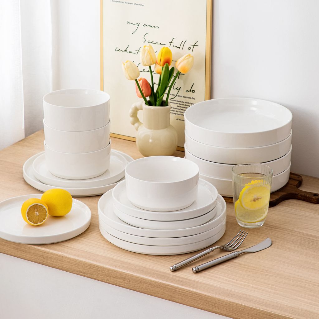 MALACASA, 32 pcs. vaisselle en porcelaine service combiné Image du produit 