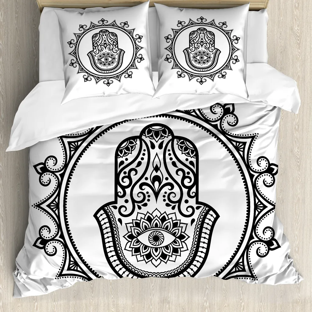 Copripiumino ABAKUHAUS Evil Eye Hamsa Mandala - Qualità e Zero Sbiadimento