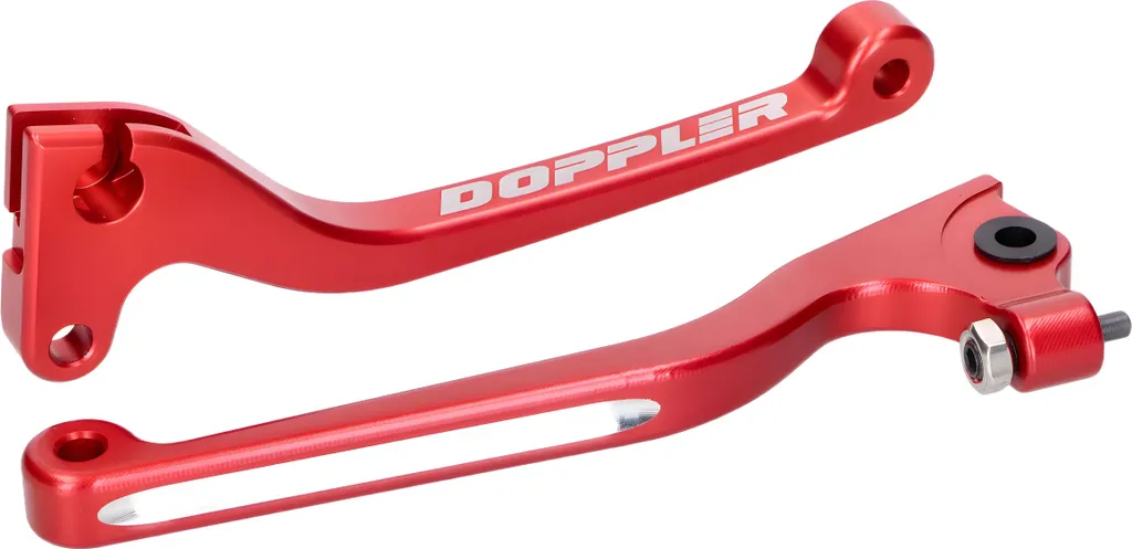 Set Leve Doppler CNC Rosse: Estetica d'Elite per Derbi Senda e Gilera