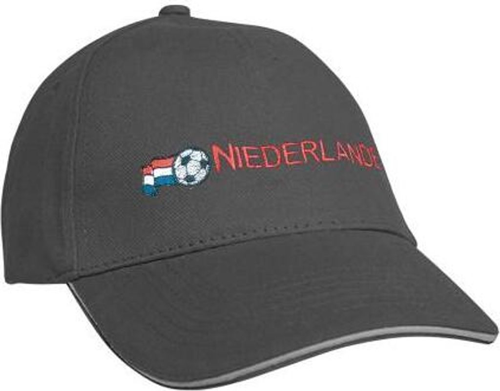 Baseballcap mit Einstickung Niederlande 68053 versch. Farben Color - grau