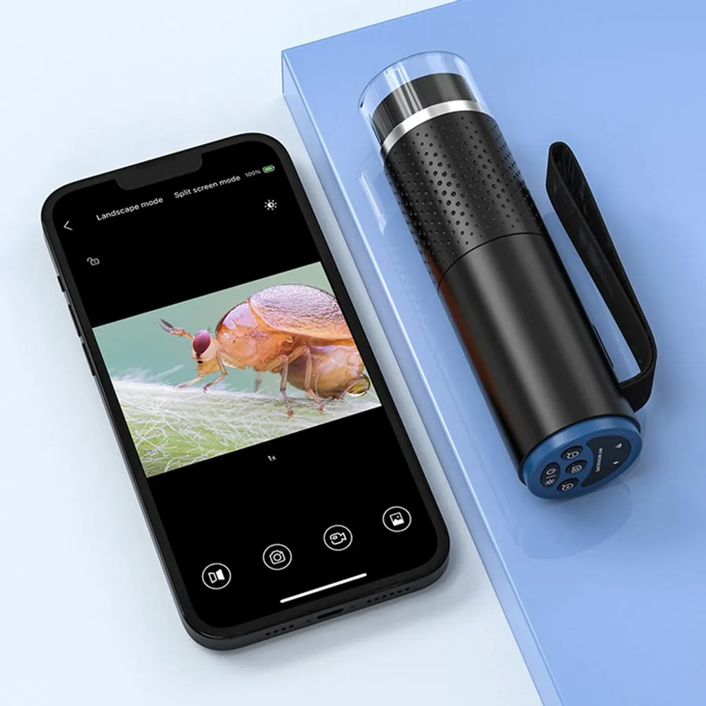 Microscope Wi-Fi haute définition 1080p avec éclairage LED ajustable - 3