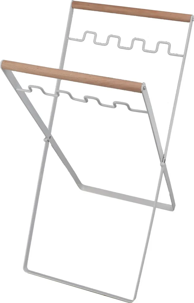Support sac poubelle pliable en fer blanc, robuste pour le camping - 6