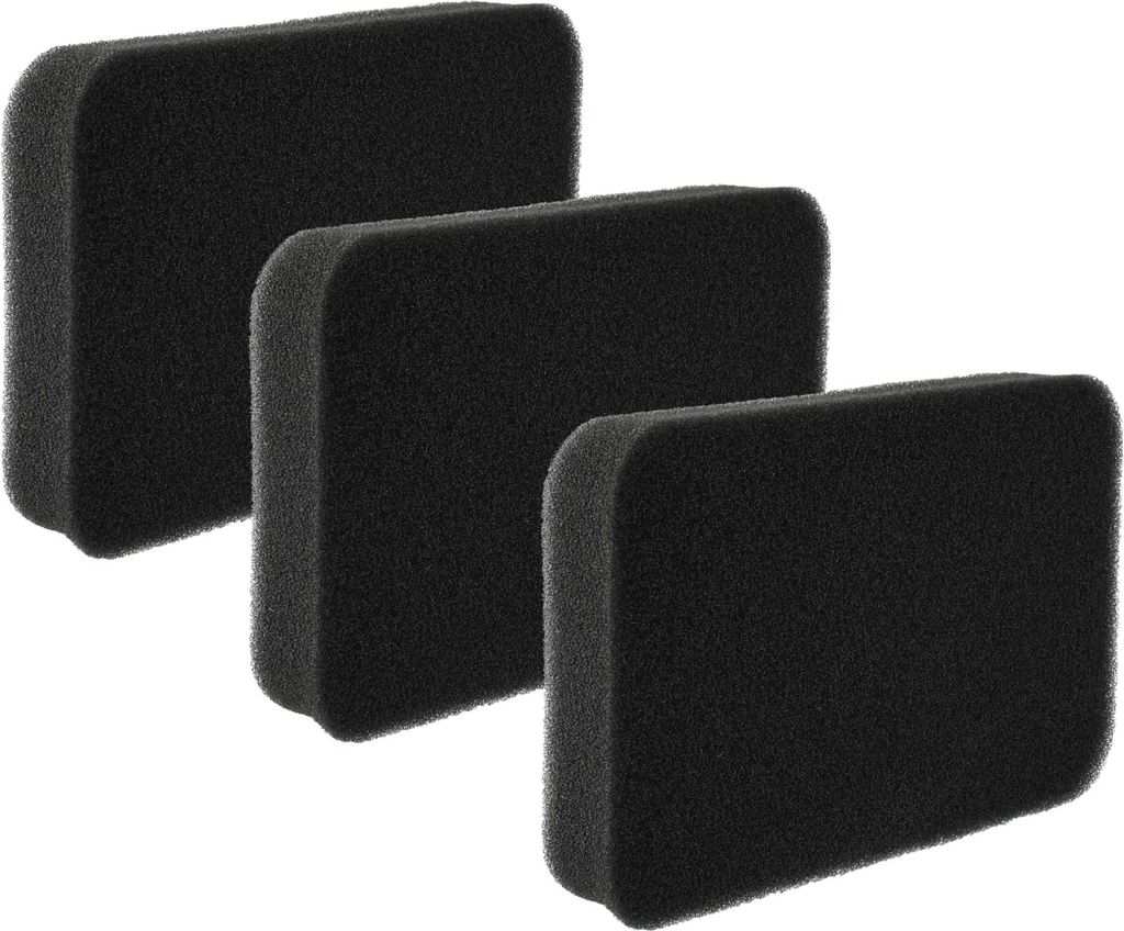 vhbw 3x Staubsaugerfilter kompatibel mit Rowenta Compact Force Cyclonic RO7845EA/410, RO785311/410, RO7853 Staubsauger - Schaumstofffilter Schwarz