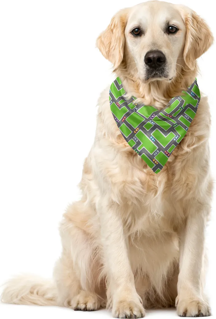 Bandana ABAKUHAUS 55x55 cm Pista Macchinine - Poliestere Premium Pet