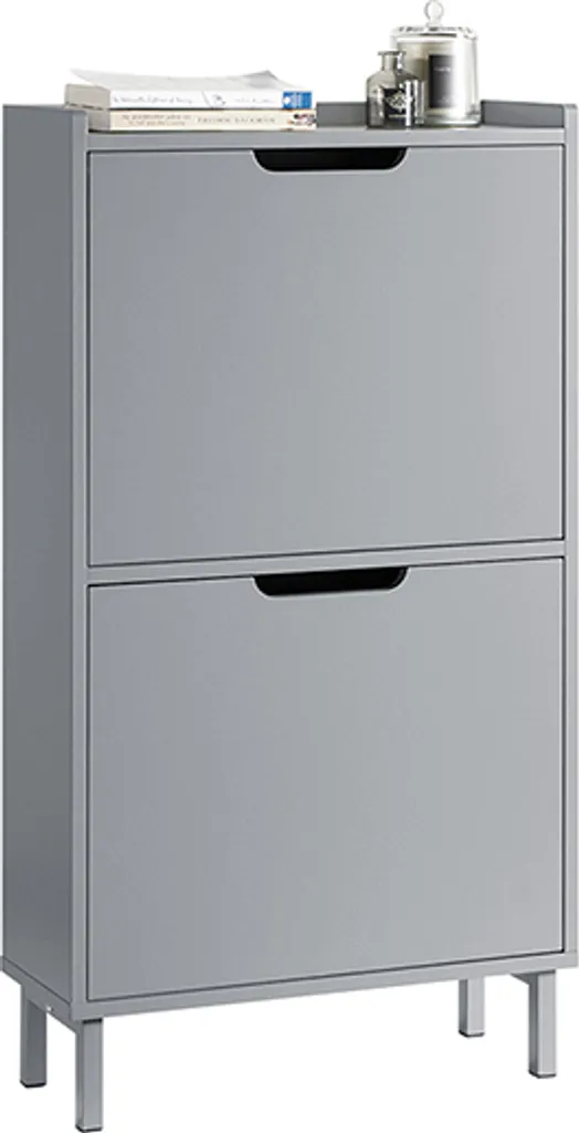 Armadio Scarpe Stretto SoBuy FSR151-HG | Design Moderno Grigio 90cm
