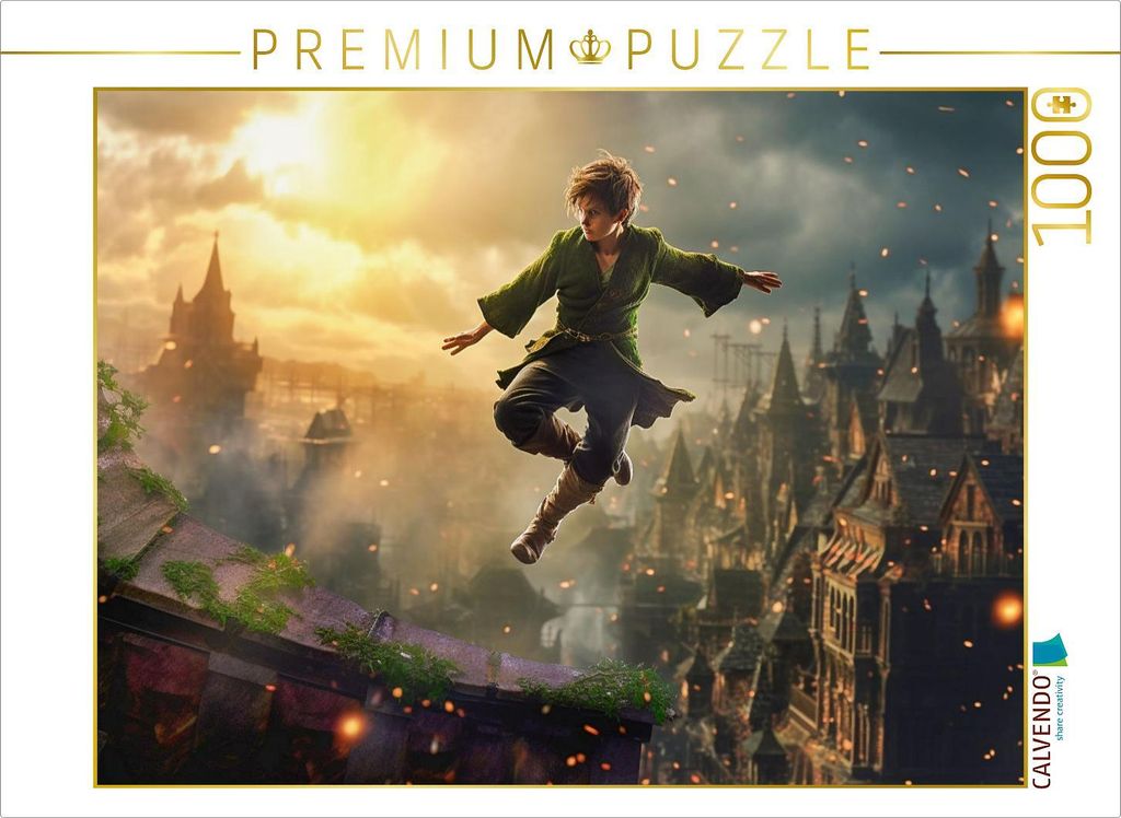 CALVENDO Puzzle Peter Pan von J. M. Barrie | 1000 Teile Lege-Größe 64x48cm Foto-Puzzle für glückliche Stunden