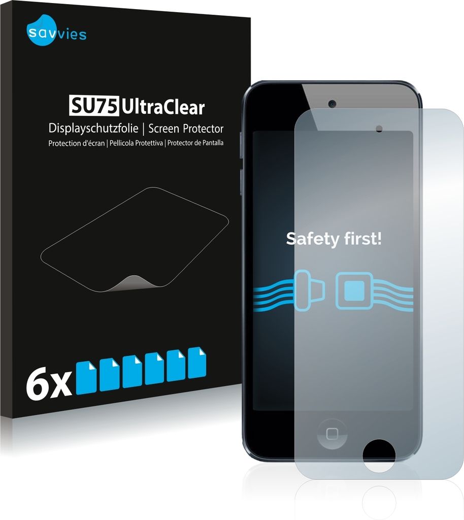 6x Für Apple iPod Touch (5. Gen.) Schutzfolie Savvies Displayschutz Display Schutz Folie Klar Transparent
