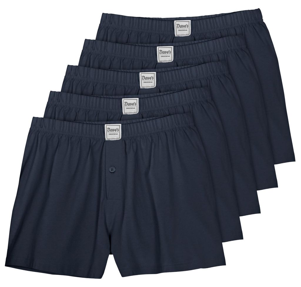 Dave's 5er-Pack Boxershorts blau große Größen Produktbild 