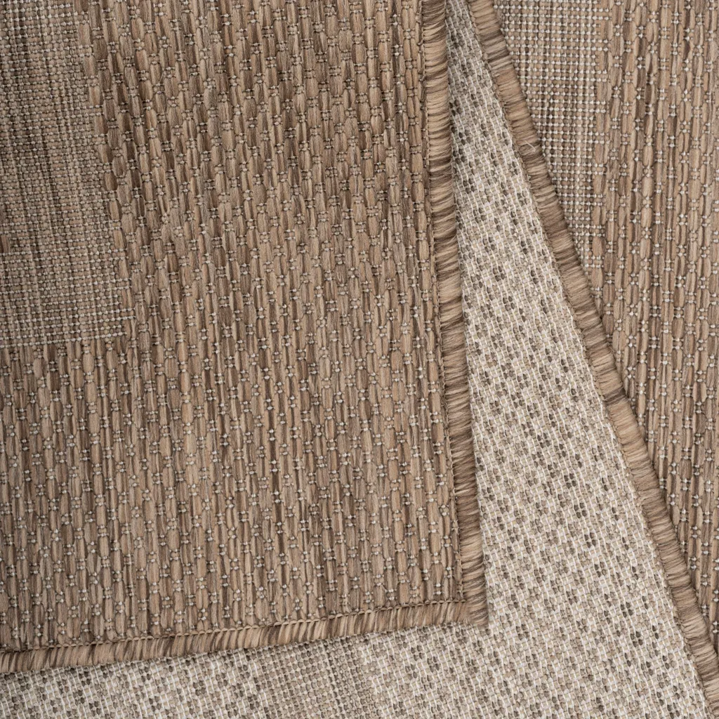 Tapis Outdoor Résistant Intempéries 200x290 cm Marron Lavable Sol - 4