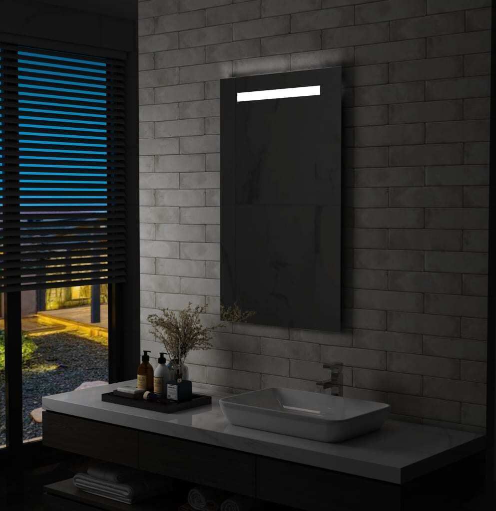 Eleganter Wandspiegel/Waschtischspiegel - Moderner Stil - Badezimmer-Wandspiegel - mit LEDs 60x100 cm GermanyMöbel 29698 - Wandspiegel