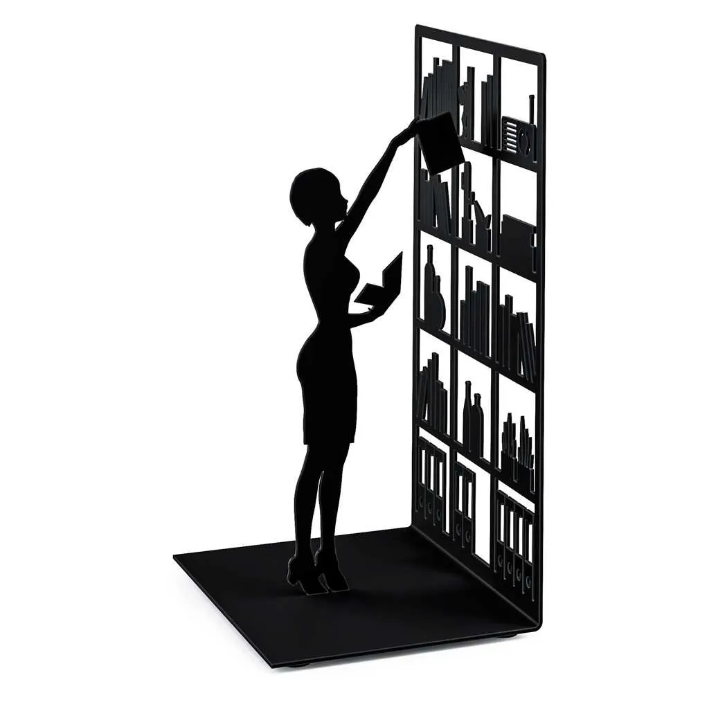 Serre-livres Anti-Chute The Library Noir Balvi - Gardez vos Livres Droits