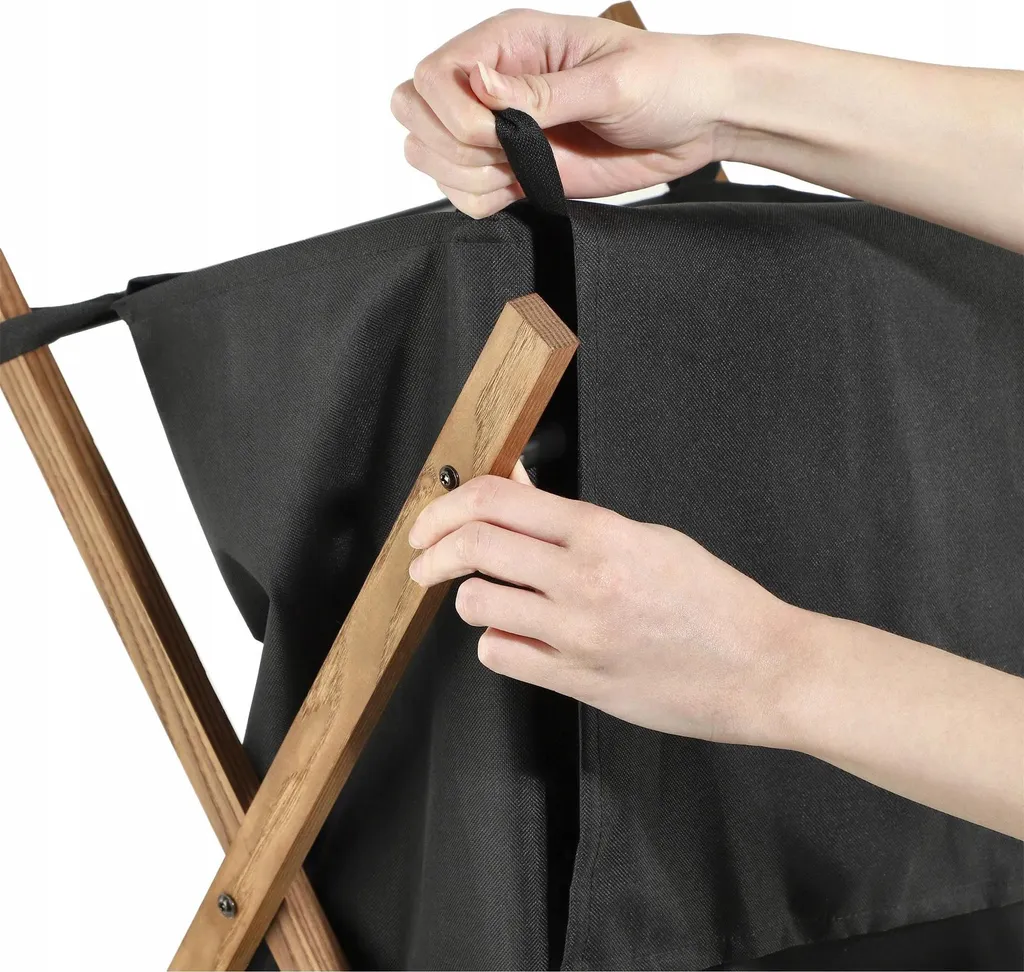 Panier à linge pliable 39L noir : idéal pour optimiser le rangement réduit - 5