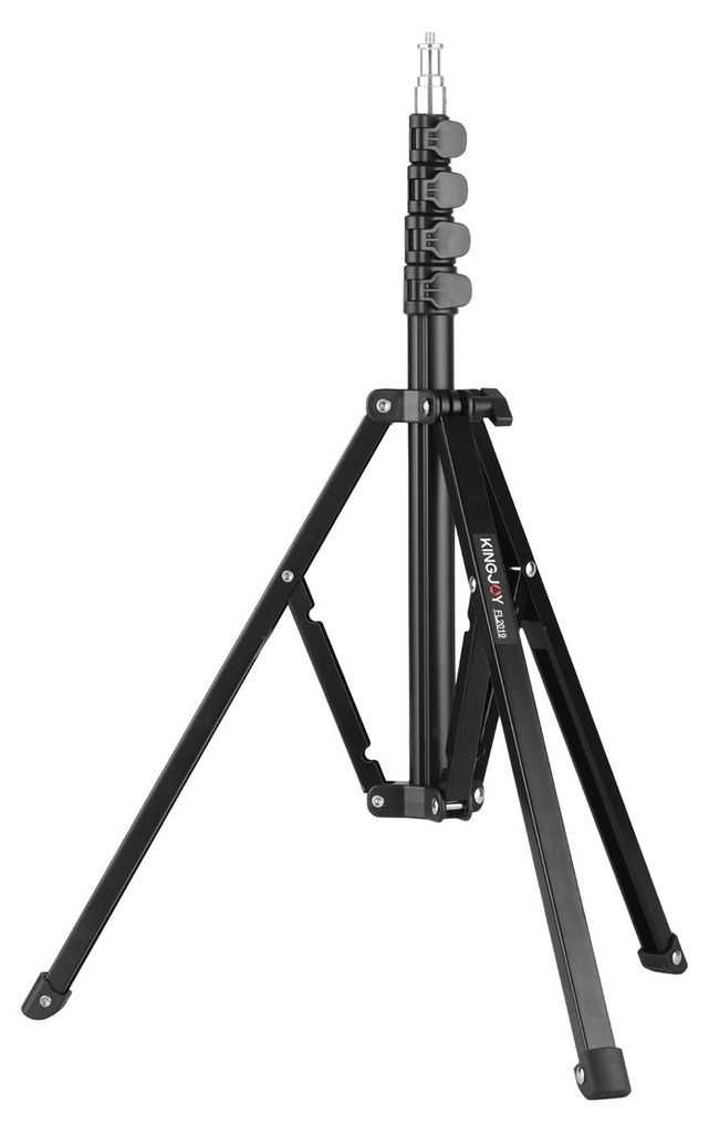 KINGJOY FL2019 verstellbares Metallstativ, Lichtstativ, 8 kg/17,6 lbs Tragfähigkeit, 1/4 Zoll Schraube max. Höhe 180 cm/5,9 Fuß für Fotografie-...