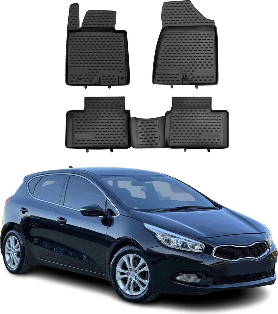 2012-2018 Kia Ceed Fußmatten TPE Schwarz 4 tlg