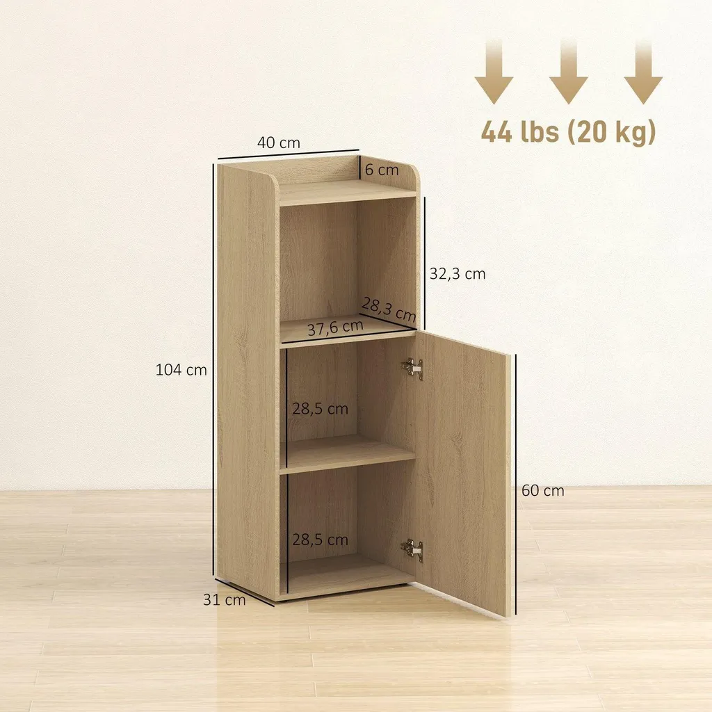 Rangement salle de bain compact chêne jaune, idéal petit espace 104 cm - 3