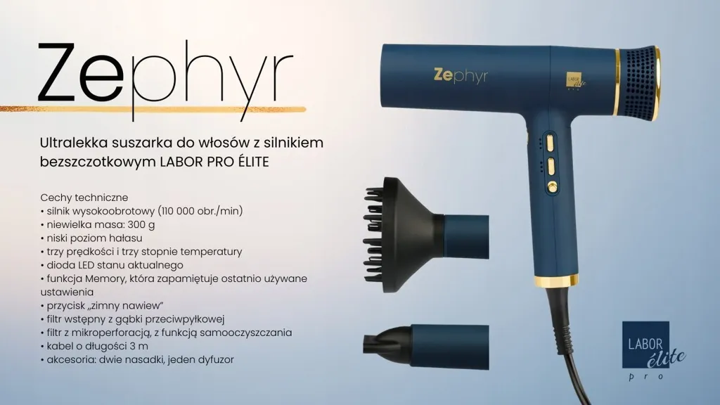 Sèche-cheveux professionnel Zephyr LE009 pour un brushing rapide - 5