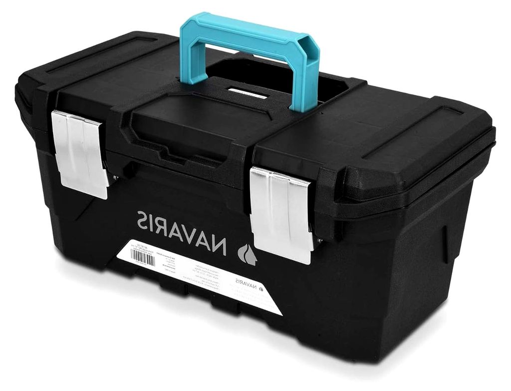 Werkzeugkasten 16" Box aus Kunststoff - 40,6 x 22,1 x 18,7 cm - 15 Liter Volumen - mit zwei Stahlschließen - Werkzeugbox ohne Werkzeug