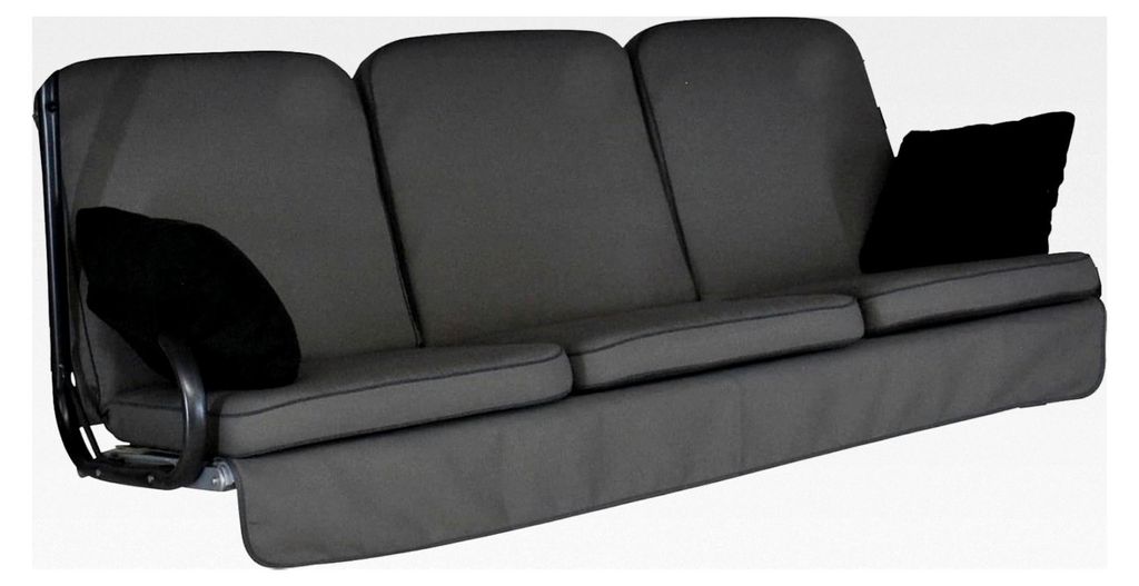 Hollywoodschaukel Auflage Comfort - passend für viele 3-Sitzer Hollywoodschaukeln - Schaukelauflage Germany (Grau)