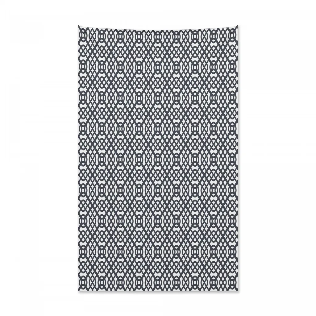Abakuhaus Arazzo geometrico e copriletto, linee interline in morbido tessuto microfibra, colori chiari che non sbiadiscono, lavabile, 140 x 230 cm, grigio antracite bianco