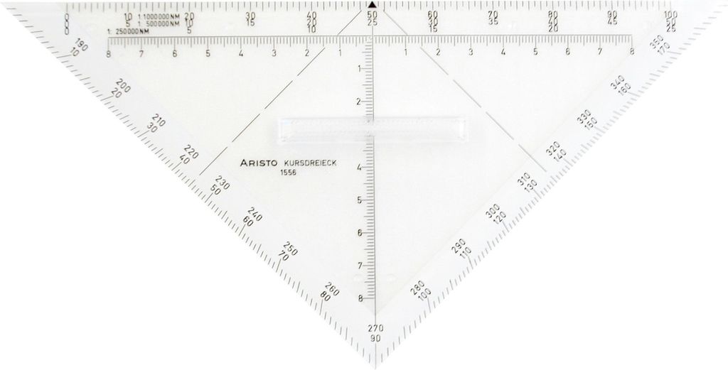 Kursdreieck 22,5cm Acryl glasklar Packung mit 10 Stück