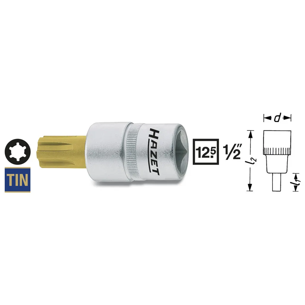 Inserto Hazet 991-6 M6 Ribe-CV | Bussola Rivestita TiN Alta Resistenza