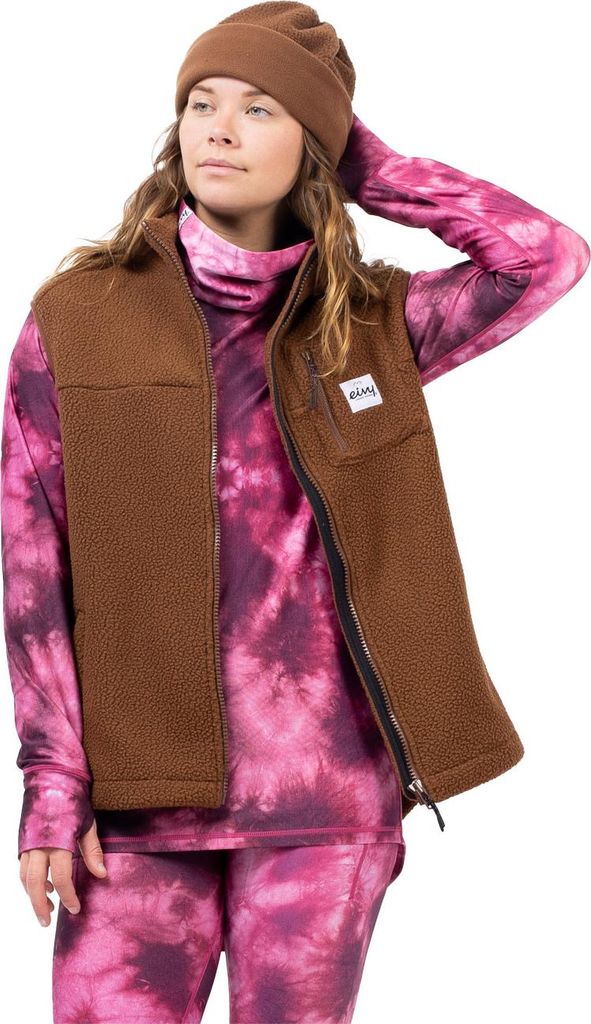 Eivy Damen Fleeceweste Lumberjackie Sherpa Vest, Größe:XS, Farben:brown