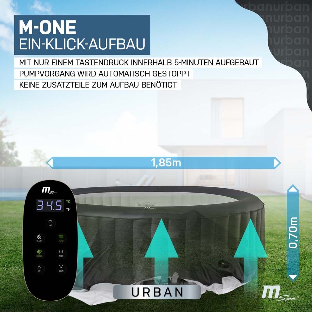 Miweba MSpa aufblasbarer Whirlpool Urban Rimba U-RB061 - 6 Produktbild 6