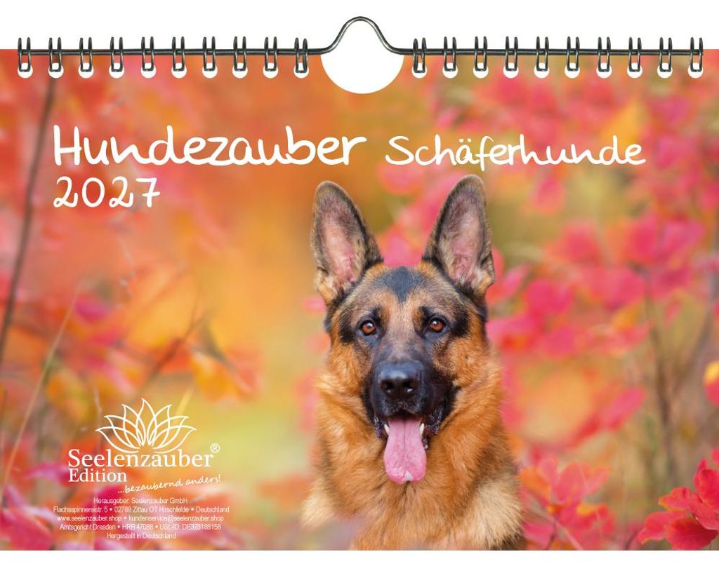 Hundezauber Schäferhunde DIN A5 Kalender für 2027 Welpen und Hunde - Seelenzauber