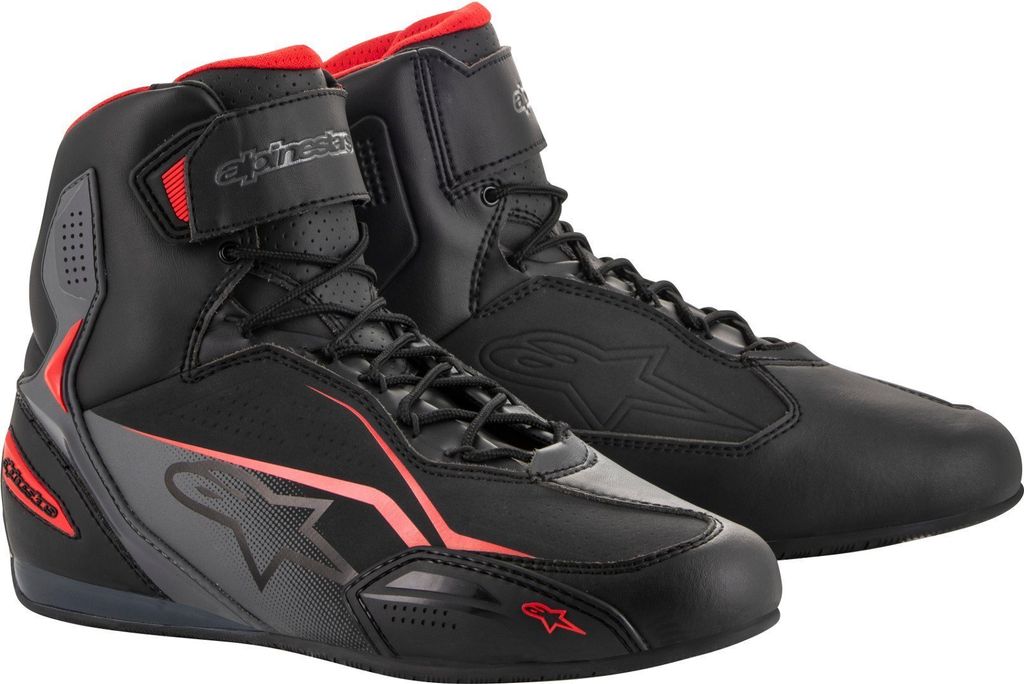 Alpinestars Faster-3 Motorradschuhe, schwarz/grau/rot, 9 (42)