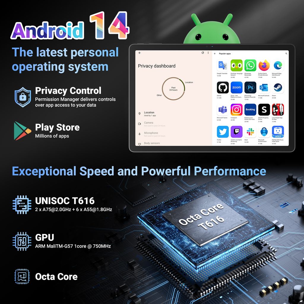 Blackview Tab 16 Pro Herní tablet 11", 16(8+8) GB RAM + Obrázek produktu 3