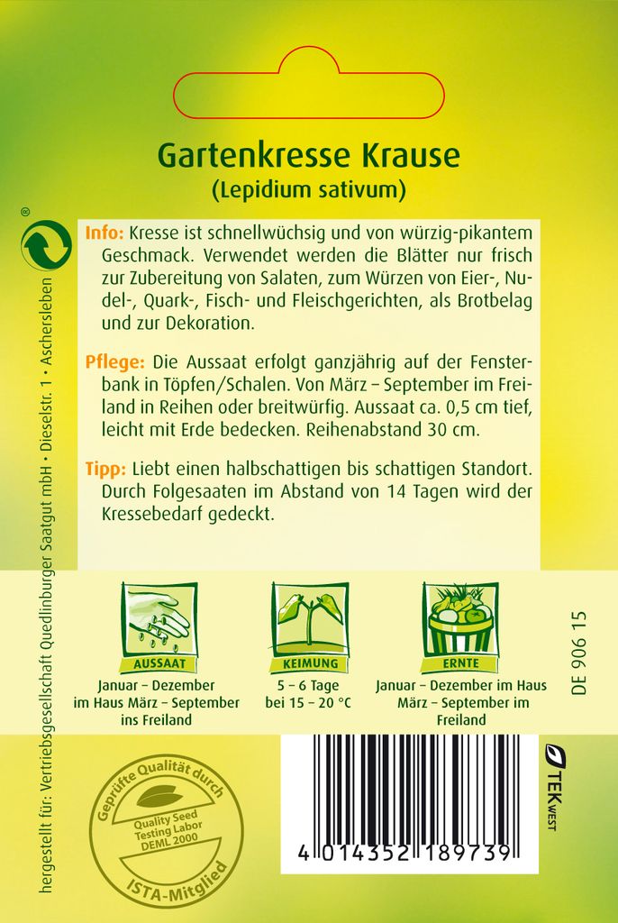 Gartenkresse,  Krause Produktbild 