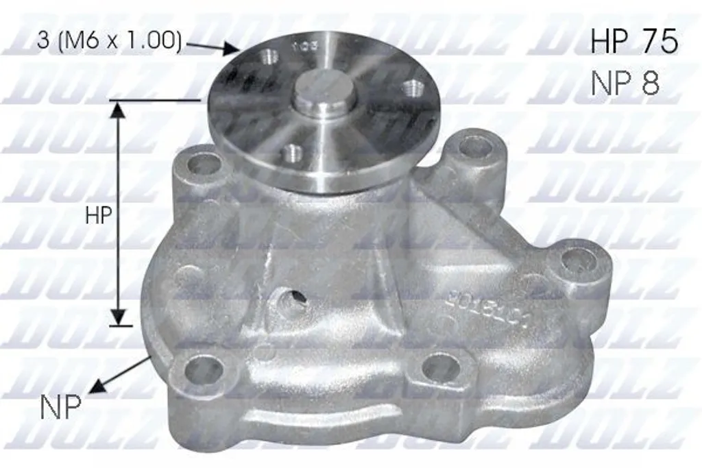 Pompe à eau robuste DOLZ O144 en alliage pour Opel et Vauxhall Combo