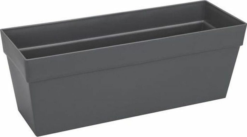 Blumentopf Elho Anthrazit Dunkelgrau Polypropylen Kunststoff rechteckig Moderne 50 cm