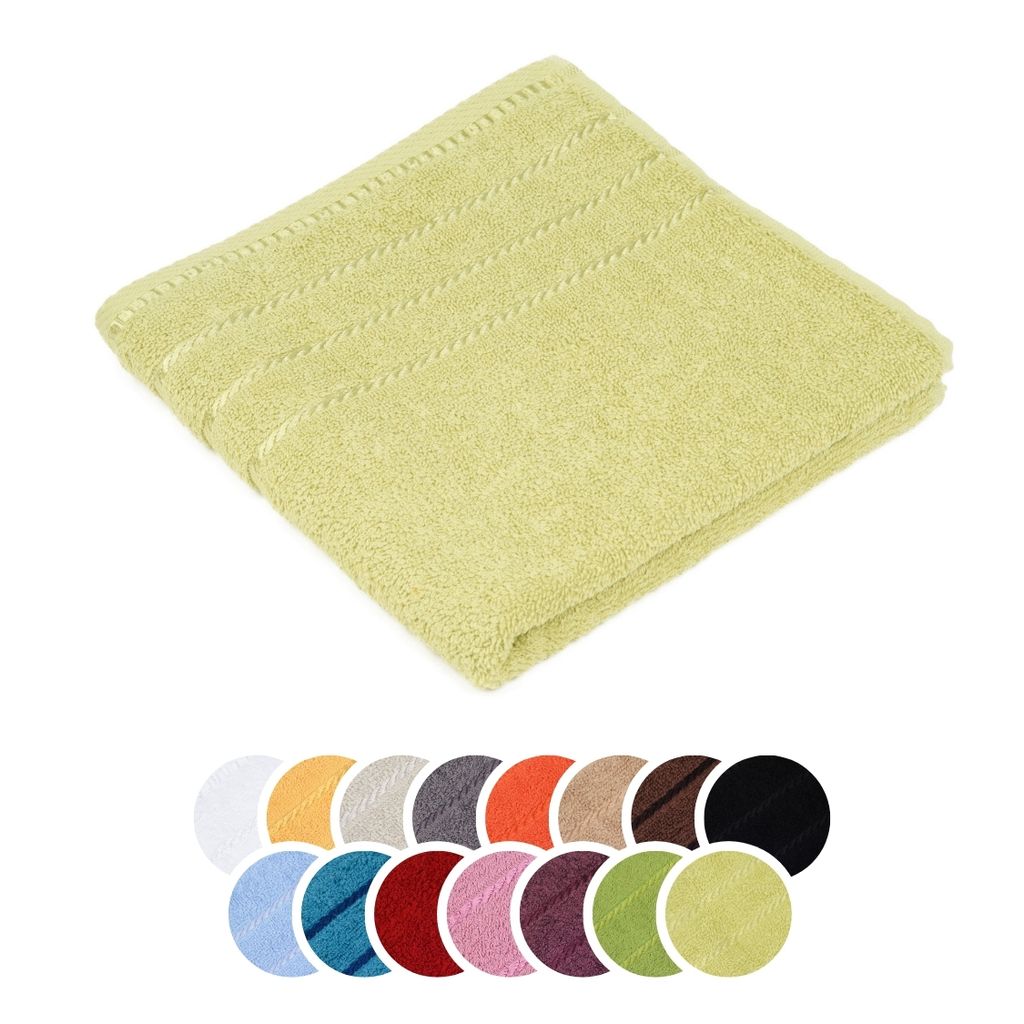 liebling Handtuch, 100% Baumwolle, Serie Potsdam, 50 x 100 cm, 60 Grad waschbar, trocknergeeignet, Farbe: limone