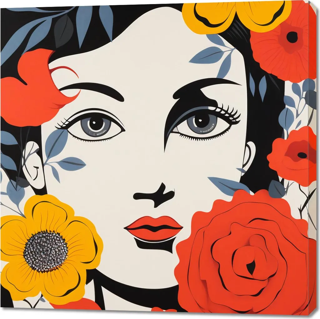 Aura Floreale Quadro Moderno 100x100 | Arredo Parete Luxury Design