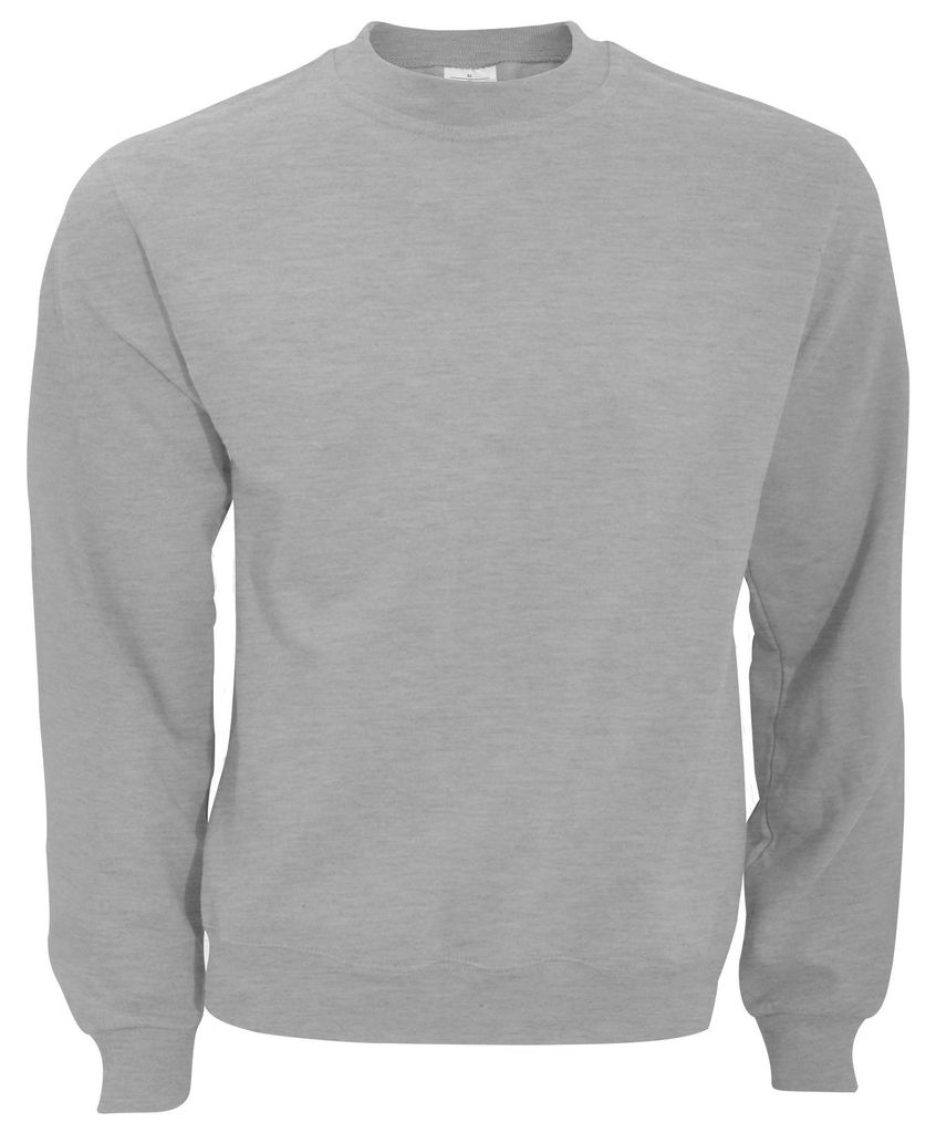 B&C Sweatshirt mit Rundhalsausschnitt FK153 (5XL) (Grau meliert)