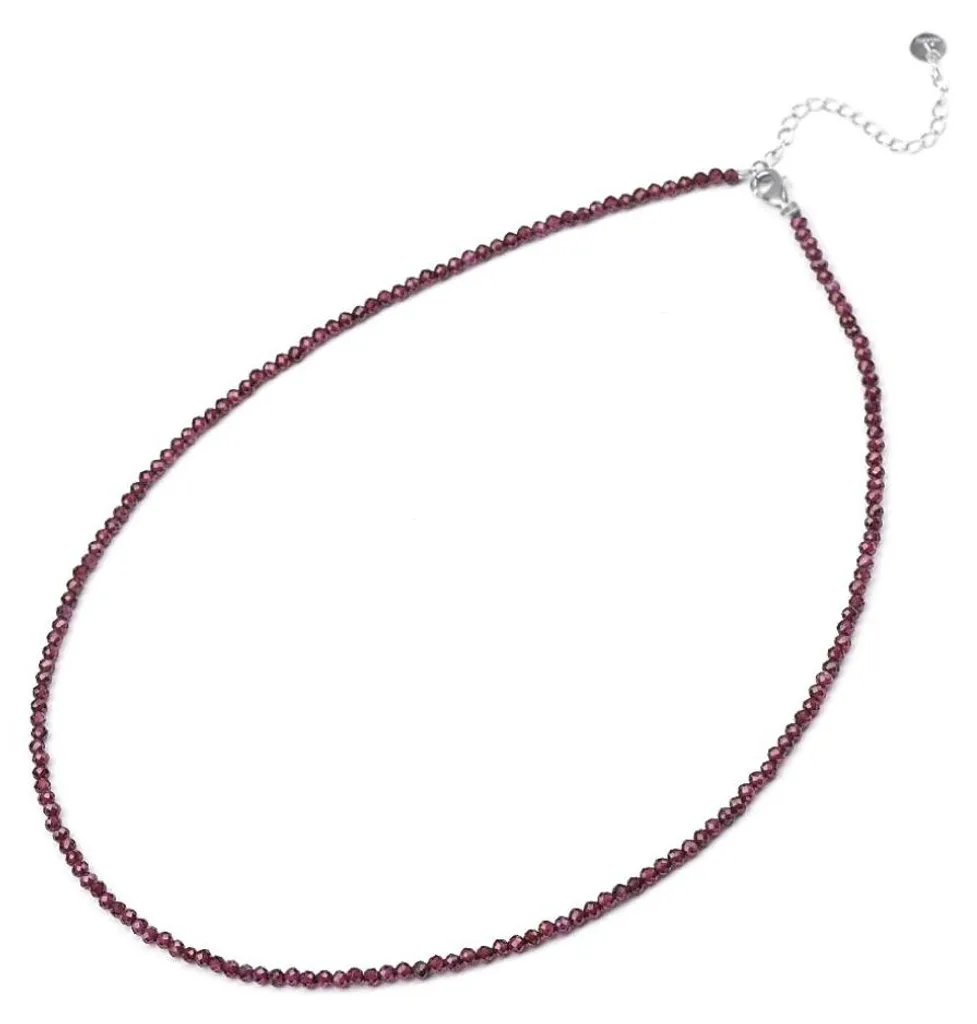 Collier Minéraux et Grenat POL-N11/47L pour Mariage et Grandes Occasions