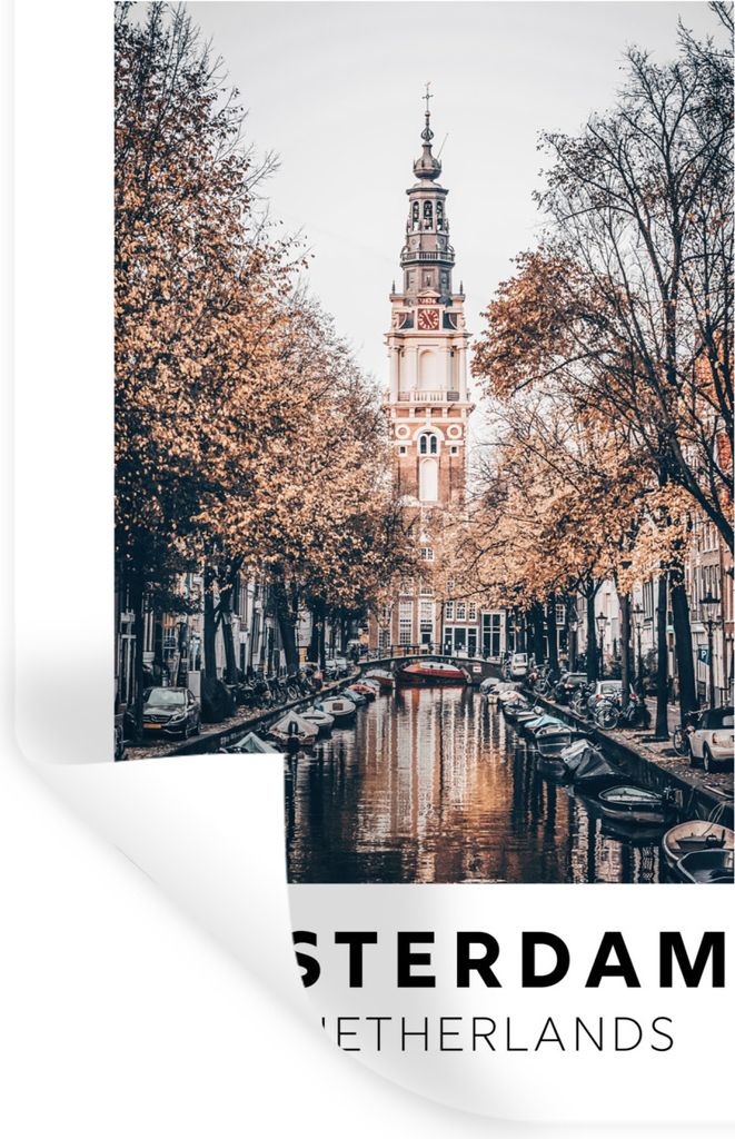 MuchoWow Wandtattoo Wandsticker Wandaufkleber Amsterdam - Niederlande - Wasser 40x60 cm Selbstklebend und Repositionierbar - Wierderverwendbar - ...
