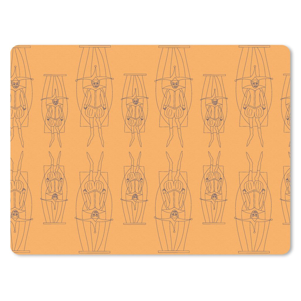 MuchoWow Mauspad Mousepad Karneval - Joker - Muster 23x19 cm - Mousepads - Maus Mat - Pad - Mausunterlage - Schreibtischunterlage - Mauspad