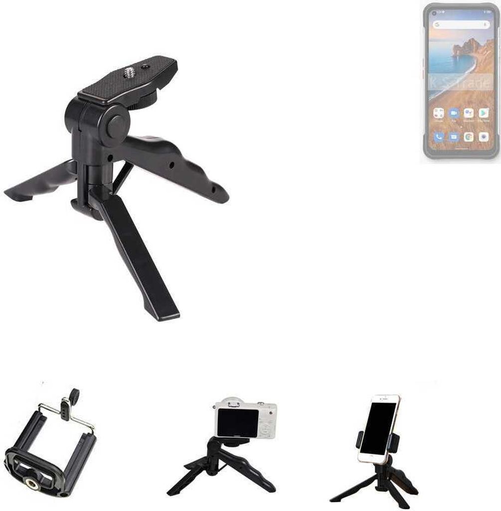 K-S-Trade Stativ Tisch-Ständer Dreibein Handy-Stativ Ständer kompatibel mit Unihertz Golden Eye Mini-Stativ Smartphone Tripod Handy-Stativ aus