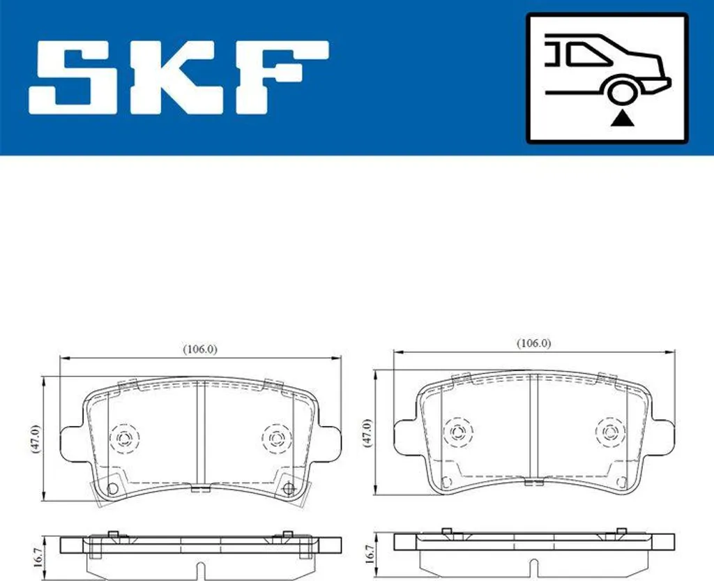SKF VKBP 90214 A Plaquettes de Frein à Disque OE 1605319 pour Insignia